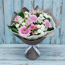 Букет цветов из:  Герберы, Альстромерии и Хризантемы в Сергокале