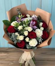 Букет цветов из:  Розы и Альстромерии #REPLACE_PRED# Сергокале