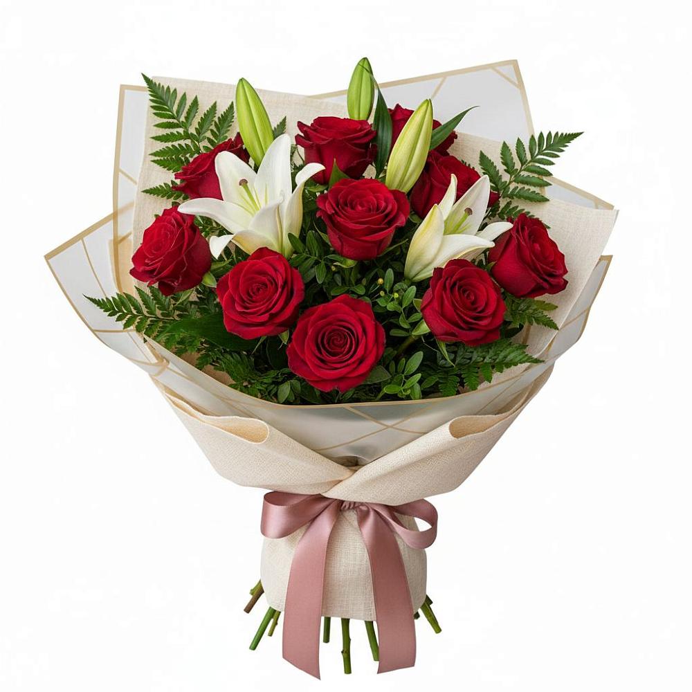 Букет цветов из: Лилии и Розы в Сергокале