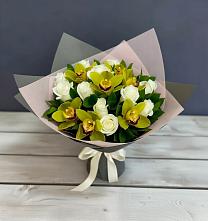 Букет цветов из:  Орхидеи и Розы в Сергокале