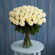 Букет 51 Белая роза Эдлесс Лав в Сергокале