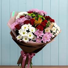 Букет цветов из:  Розы, Хризантемы и Альстромерии в Сергокале