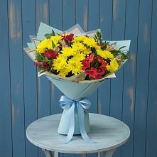 Букет цветов из:  Альстромерии и Хризантемы в Сергокале
