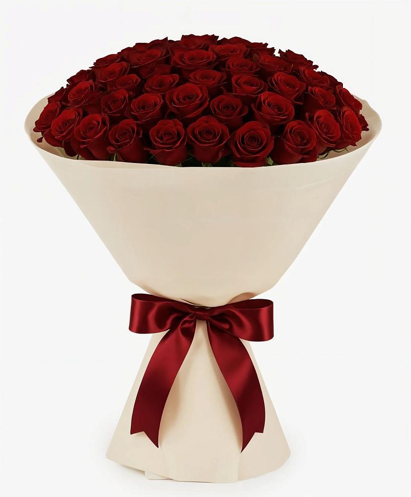 Букет 101 Бордовая роза Блэк Бакарра в Сергокале